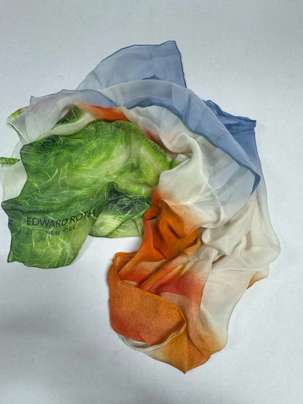 Edward Roth - New York -  Handmade Painted Silk Scarf - 78